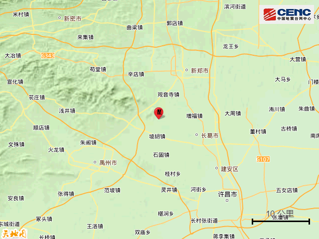 长葛发生2.9级地震