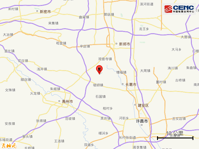 长葛发生2.9级地震